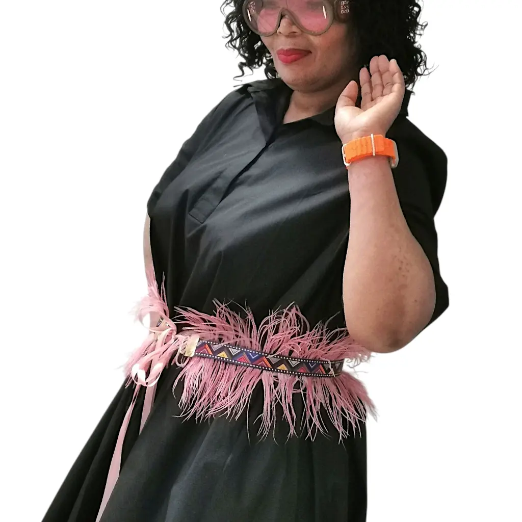 Ostrich feather Belt