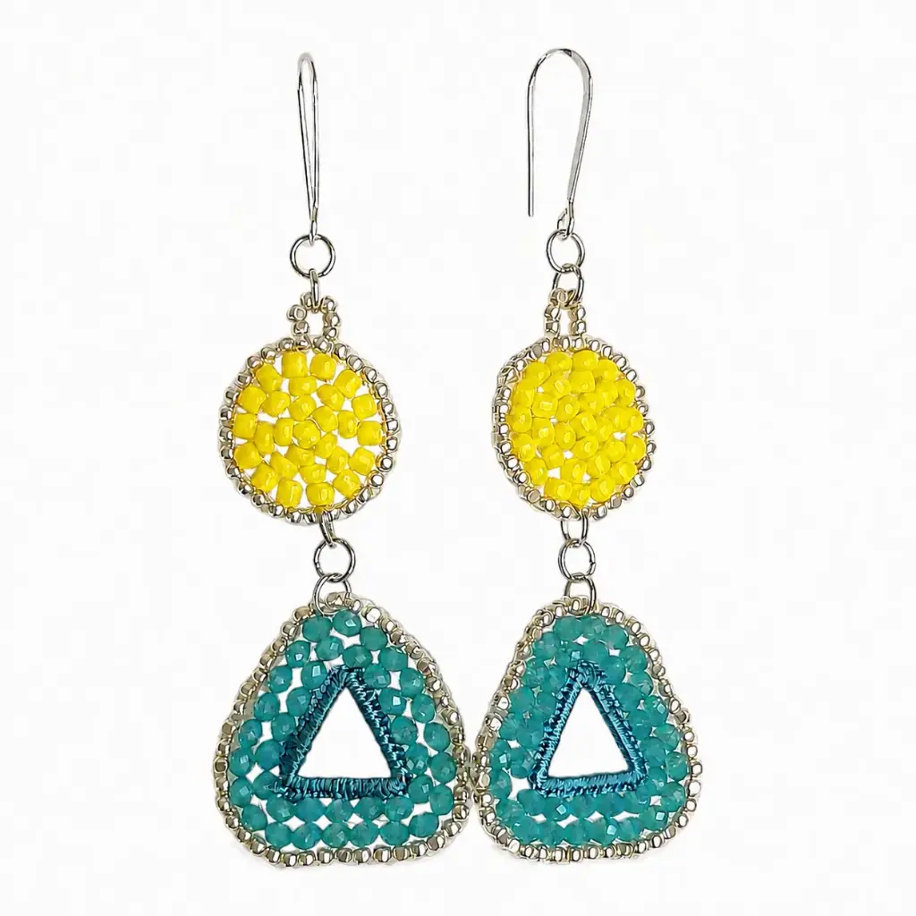 Bohemian Sun & Turquoise Statement Earrings