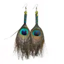Dazzling Peacork feather Earrings