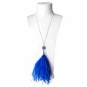 Royal blue Ostrich feather necklace
