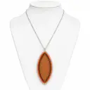 Bold Leaf-shaped beaded Leather Necklace