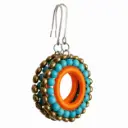 Kalahari Turquoise Halo Earrings