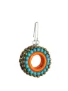 Multi colour beaded and crocheted Earring