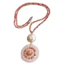 Moonstone, Rihodochrosite & Baroque pearl necklace
