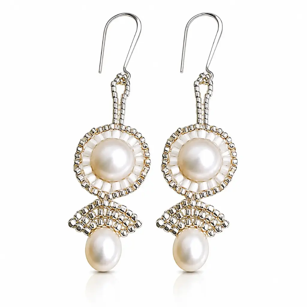 Radiant Drop Pearl Earrings