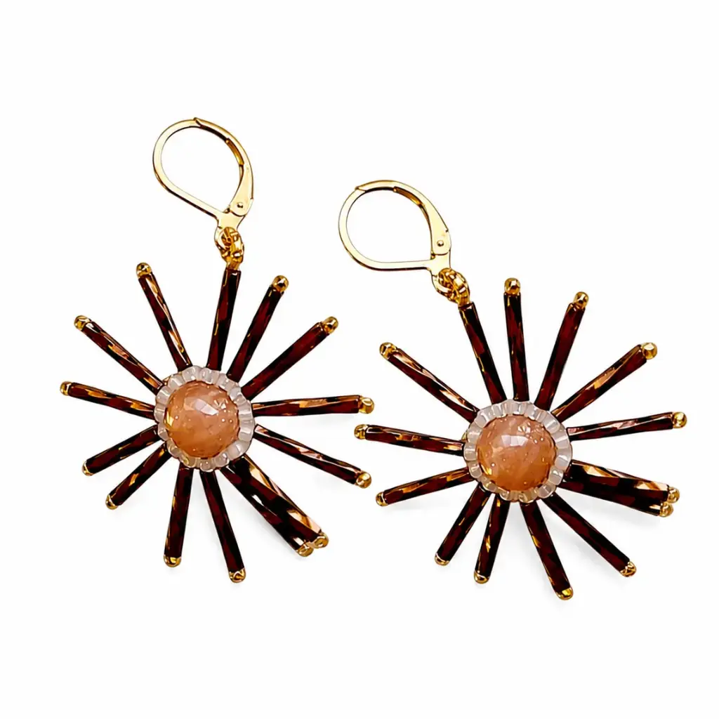 Moonstone Eclipse Earrings