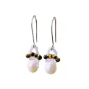 Freshwater Pearl & Tiger's Eye Earrings