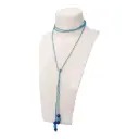 Blue Stone & Japanese beads necklace 