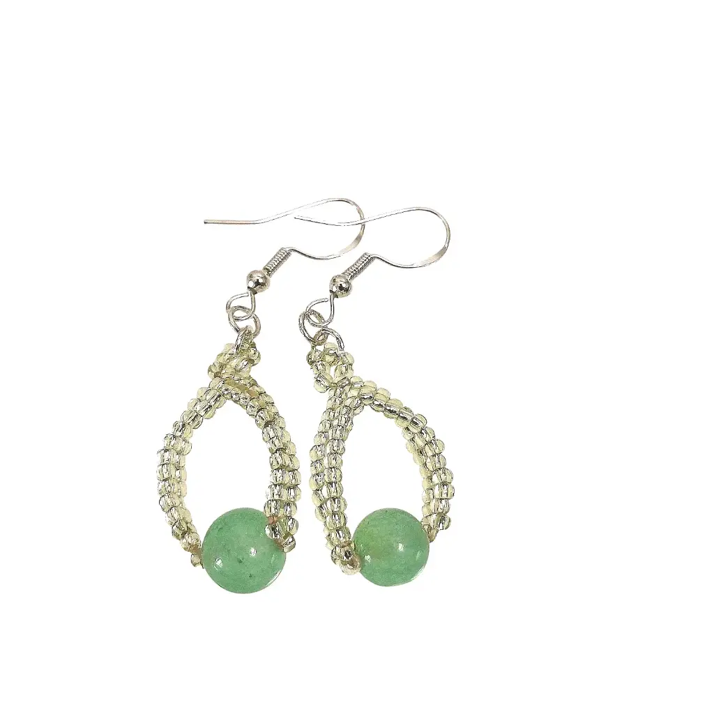 Green Aventurine stone Earring 