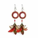 Weaved & Crochet Leather Tassel Earrings