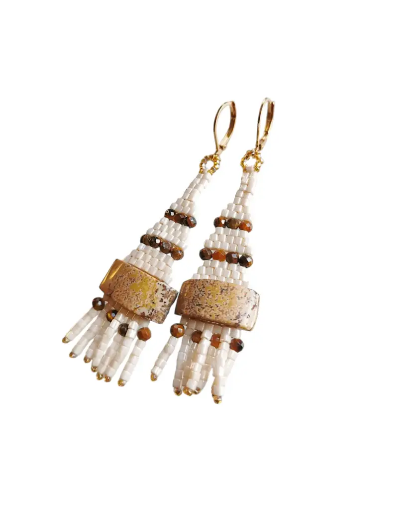 Elegant Tiger's eye Earrings