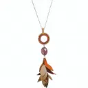 Amethyst Bloom Leather Tassel Necklace