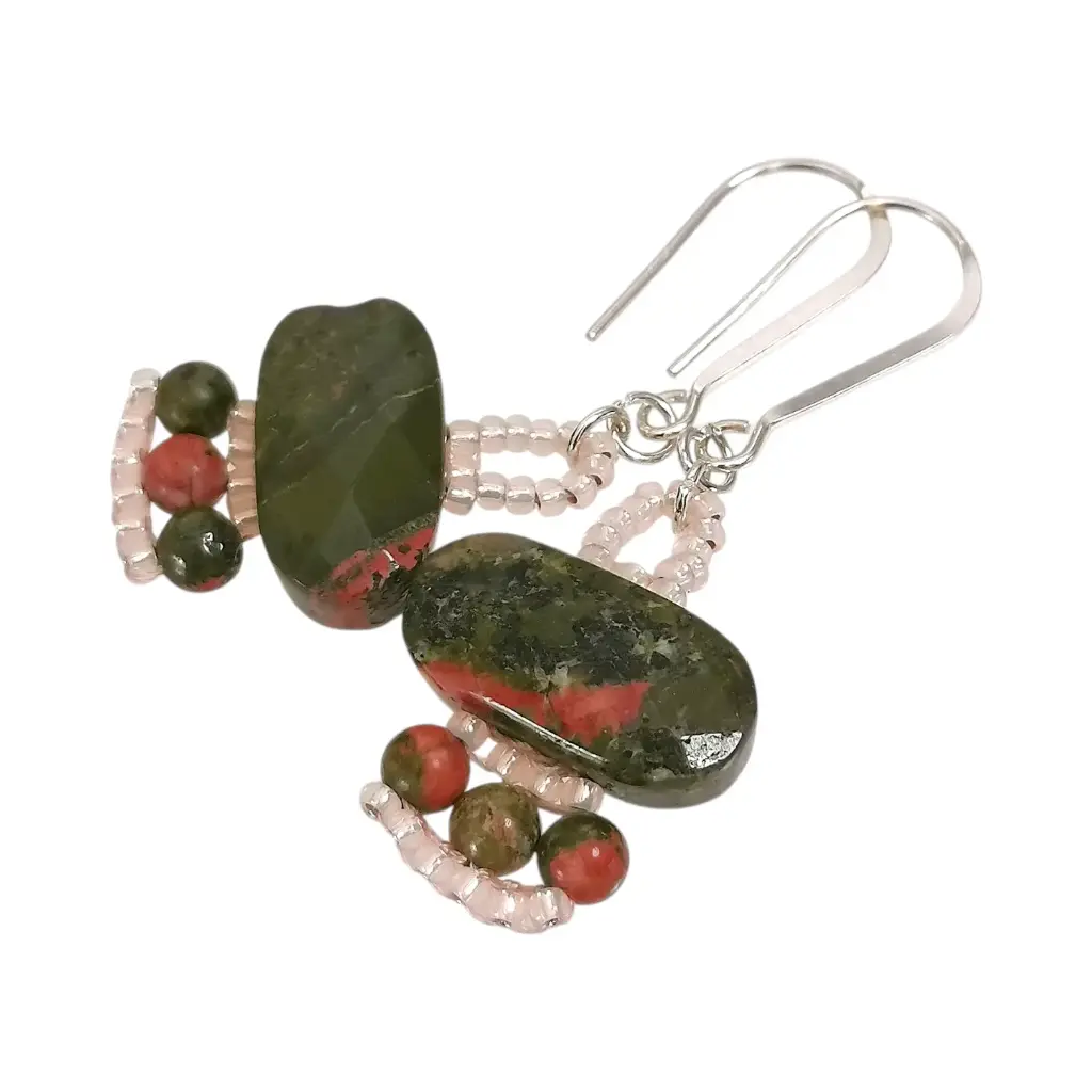 Unakite Stone Earrings