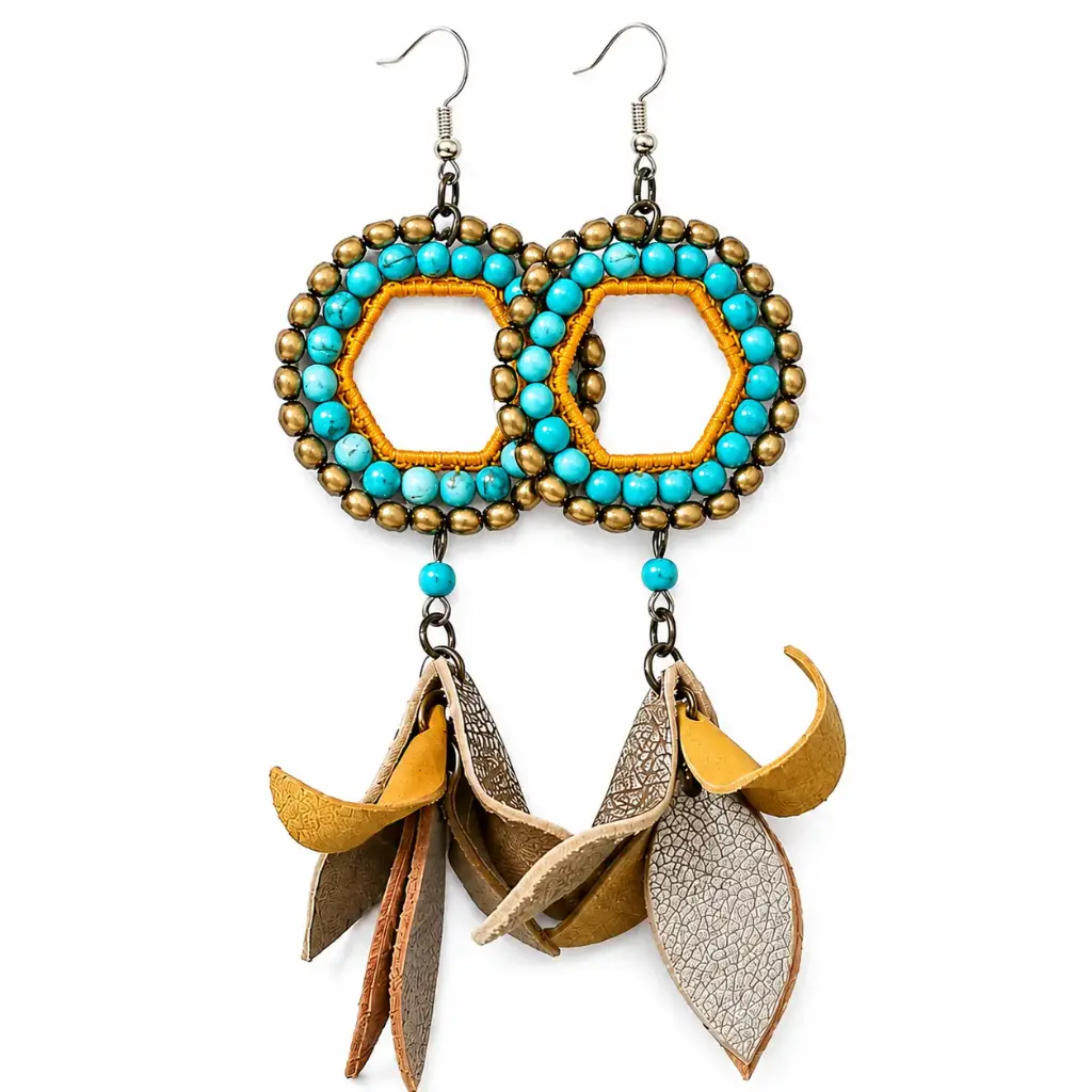 Multicolour bohemian Tassel Earring