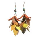 Elegant Curved Genuine Leather Earrings