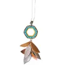 Multi colour Leather Tassel Necklace