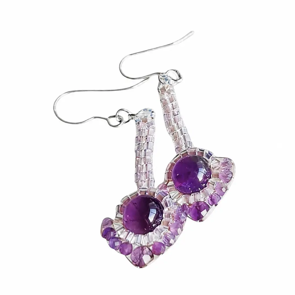 Elegant Amethyst stone Earrings 