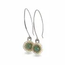 Long green aventurine earring