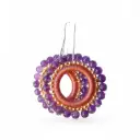 Crochet & beaded amethyst Earring 