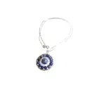 Lapis stone necklace  with Sterling silver chain 