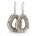 Howlite Teardrop Statement Earrings