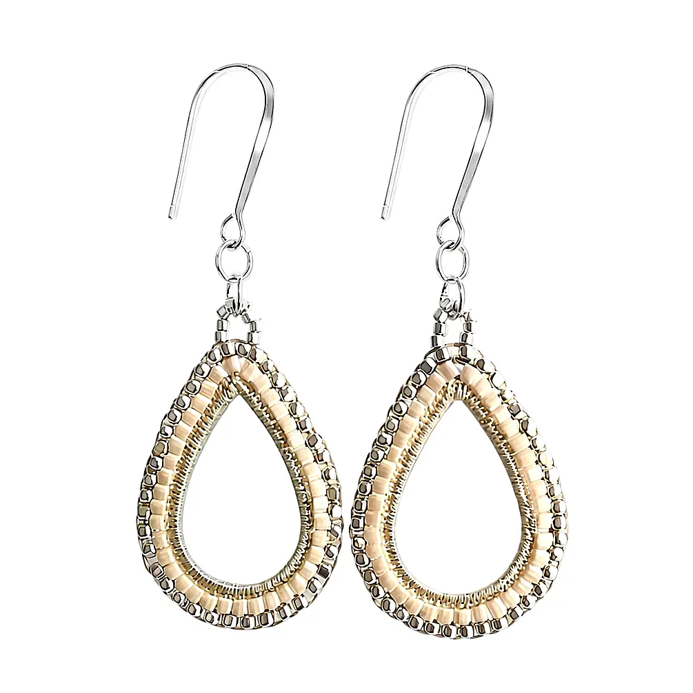 Golden Sand Teardrop Earrings