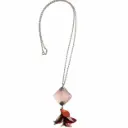 Rose Quartz Rain Leather Tassel Necklace