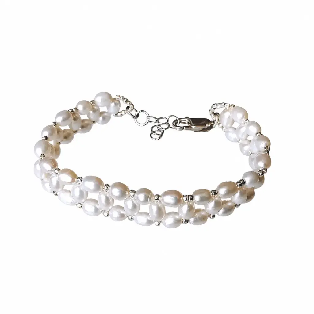 Pearl Lattice Weave Bracelet