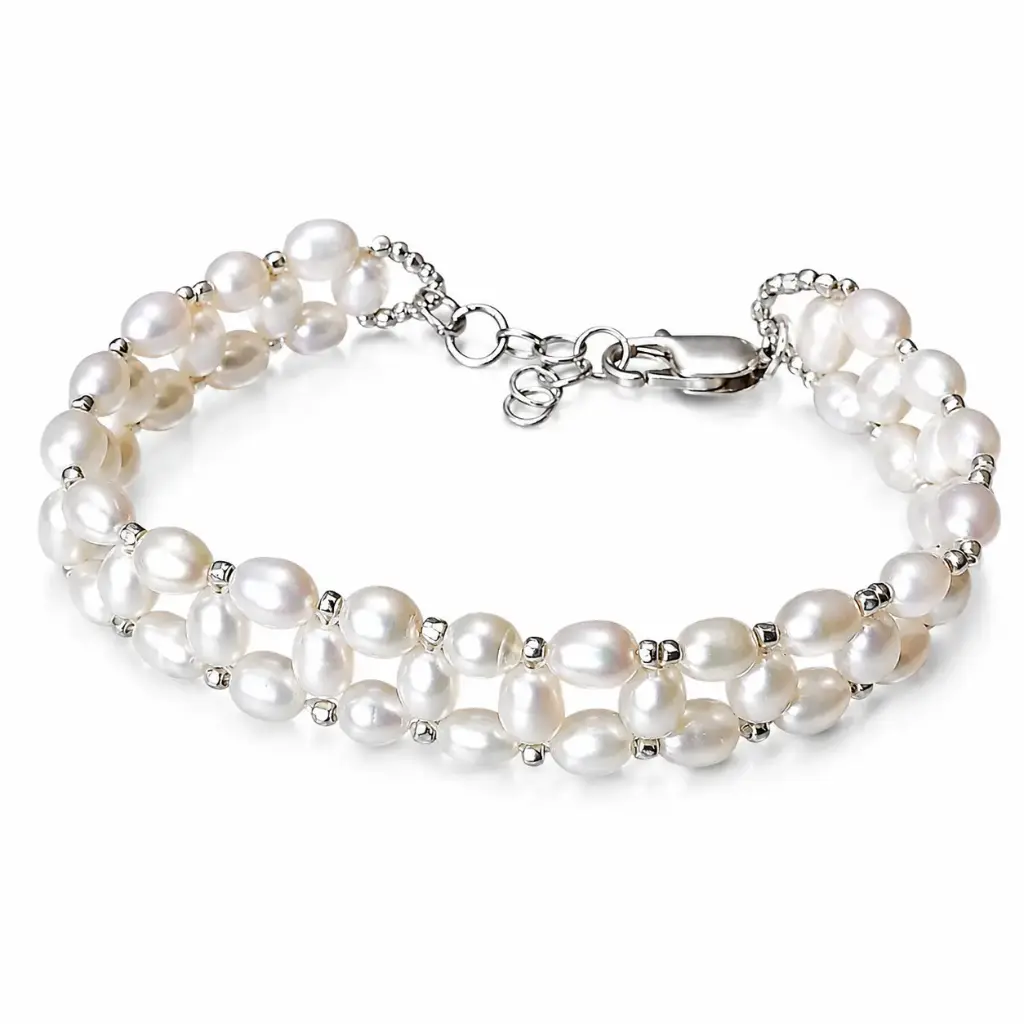 White Freshwater Pearl Bracelet