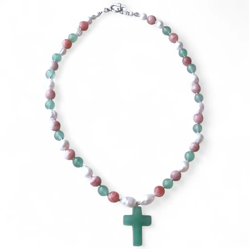 Cross Gemstones necklace