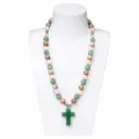 Handcrafted Gemstone Cross Necklace