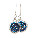 Royal blue crystal bead Earrings 