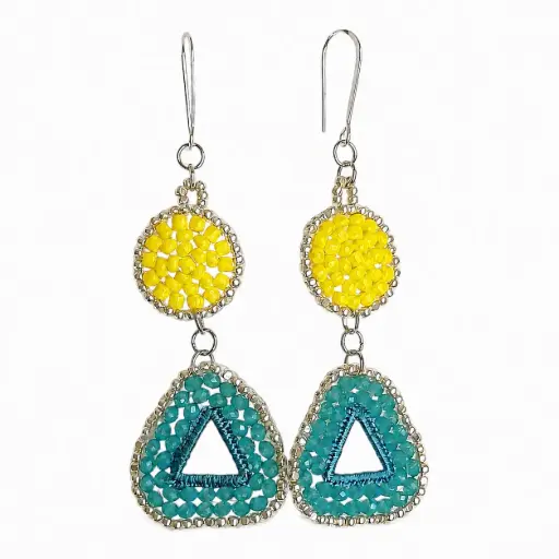 Bohemian Sun & Turquoise Statement Earrings