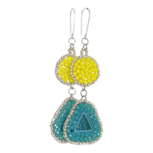 Multicoloured Crystal beaded Earring