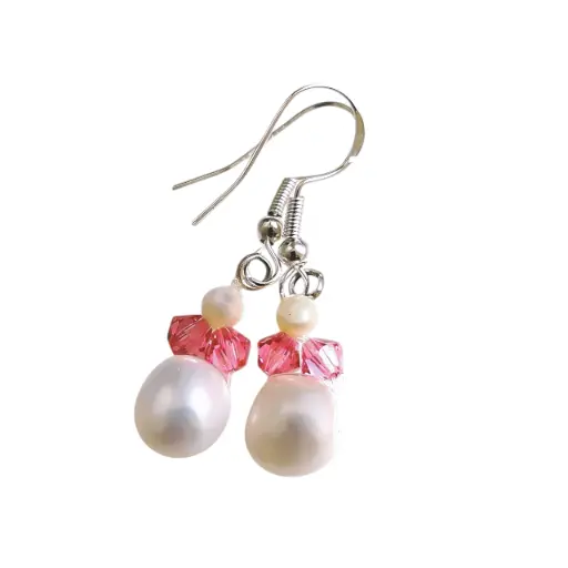 Freshwater Pearl & Swarovski crystal Earrings