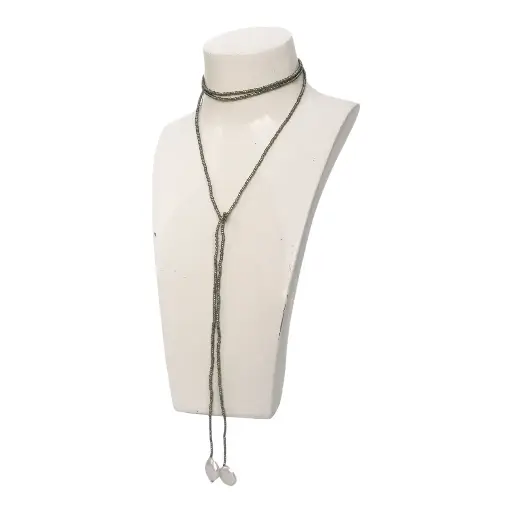 Olive Green Baroque Pearl Necklace