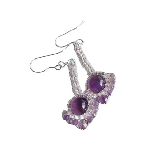 Elegant Amethyst stone Earrings 