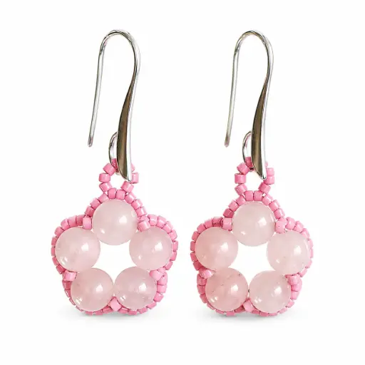 Rose Quartz Earrings