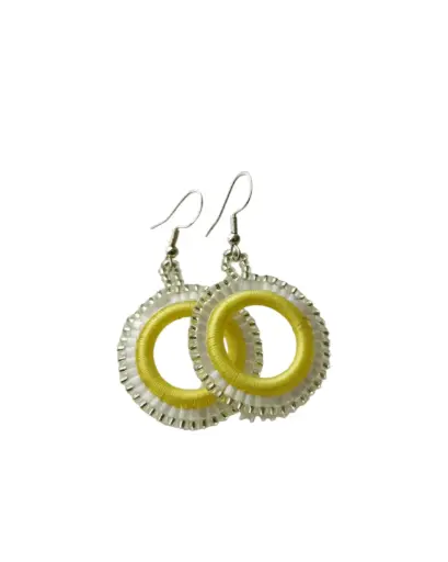 Yello crystal beaded Earring