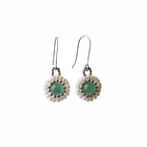 Small green aventurine earring