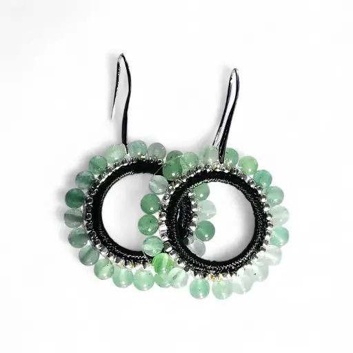 Green aventurine Earring