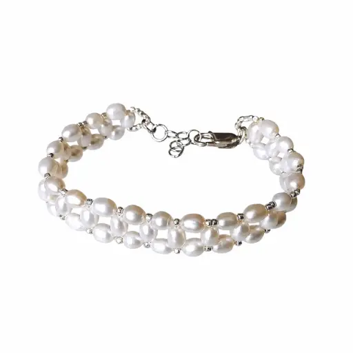 Pearl Lattice Weave Bracelet