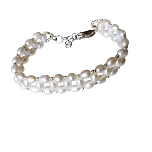 White Freshwater Pearl Bracelet