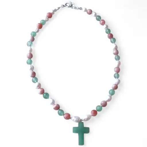 Cross Gemstones necklace